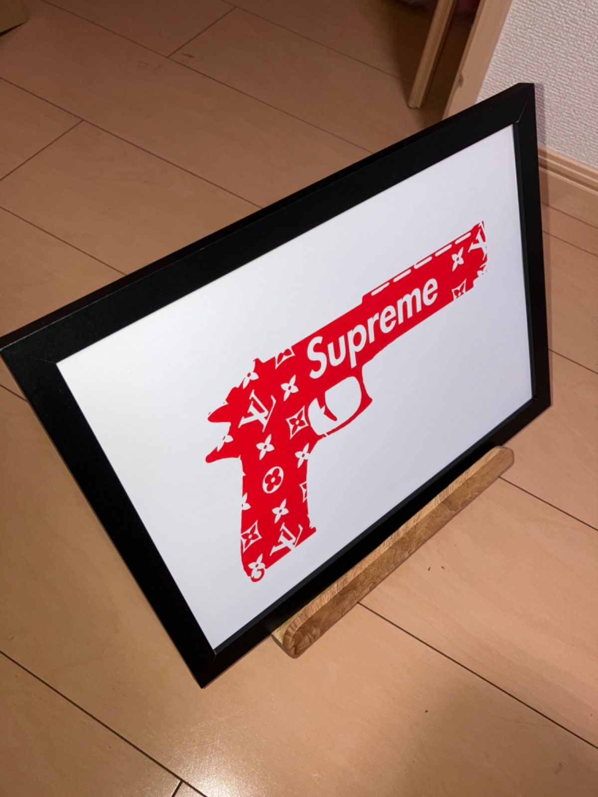 額縁付き ルイヴィトン オマージュポスター LOUIS VUITTON type☆A4額装済オマージュアートインテリアポスター#271