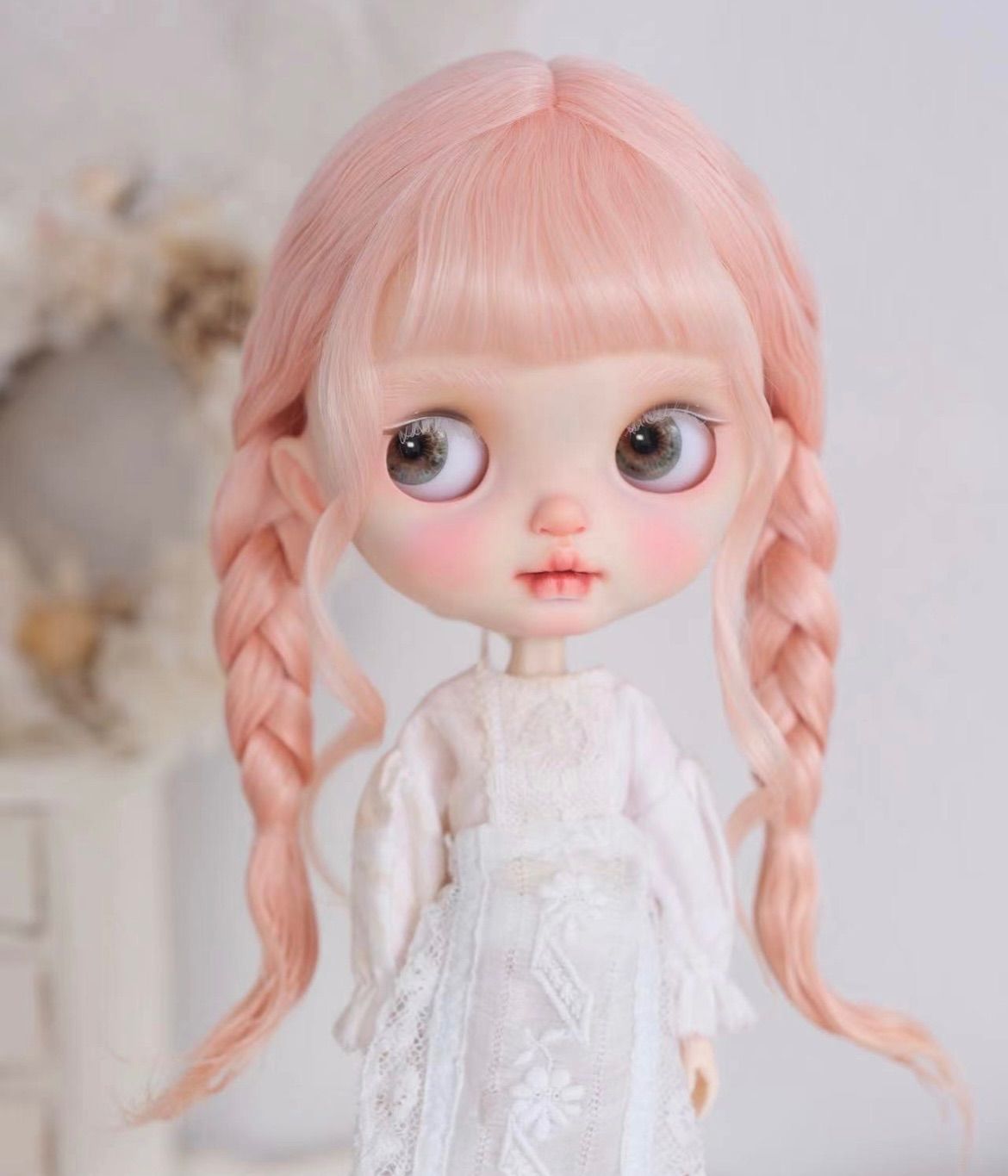 ブライスモヘアウィッグ 海外作家様 三つ編み ツイン ネオブライス