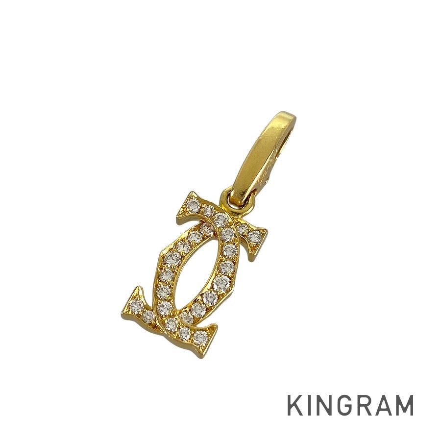 【FROM JAPAN】CARTIER 2C ダイヤ ネックレストップ Cartier カルティエ ペンダントトップ C2 2Cチャーム ダイヤ