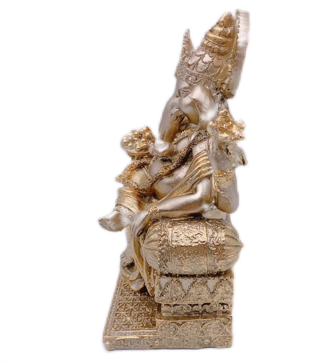 ガネーシャ 金色 置物 インドの神様 ゾウ アジアン雑貨 夢を
