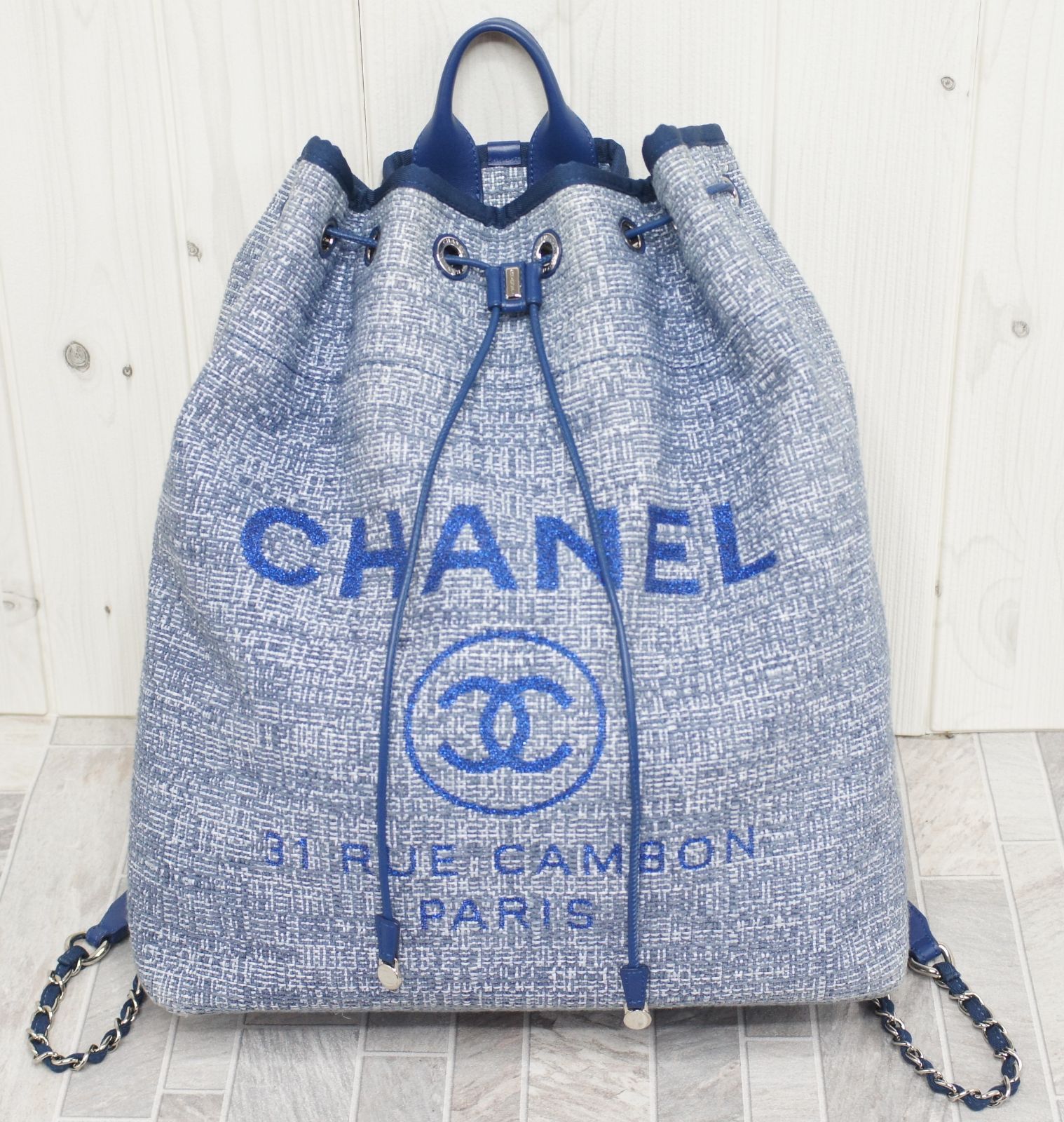 CHANEL シャネル ドーヴィルライン リュック ツイード 25番台 CHANEL シャネル ドーヴィルライン リュック ツイード 25番台 - メルカリ