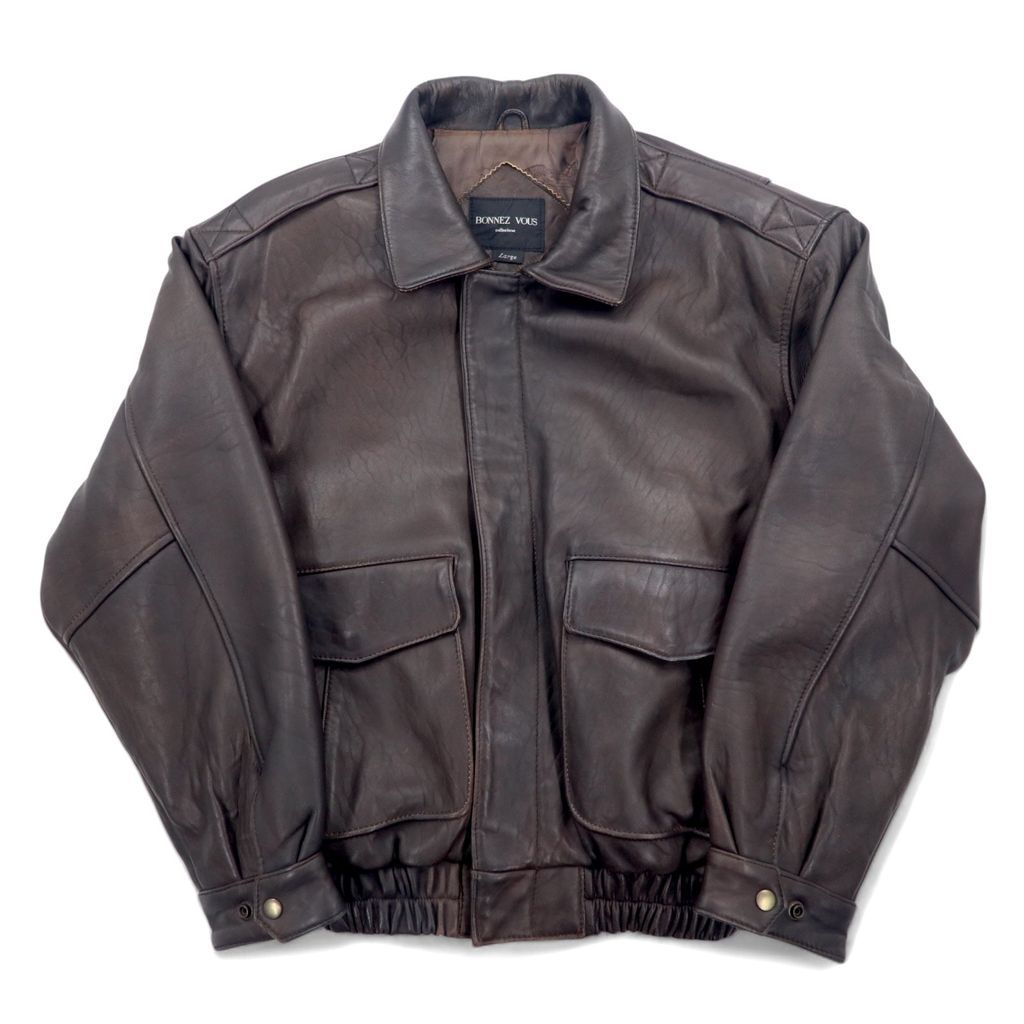 G-1 レザー フライトジャケット 中綿 ボンバージャケット L ブラウン G-1 レザー フライトジャケット 中綿 ボンバージャケット L ブラウン