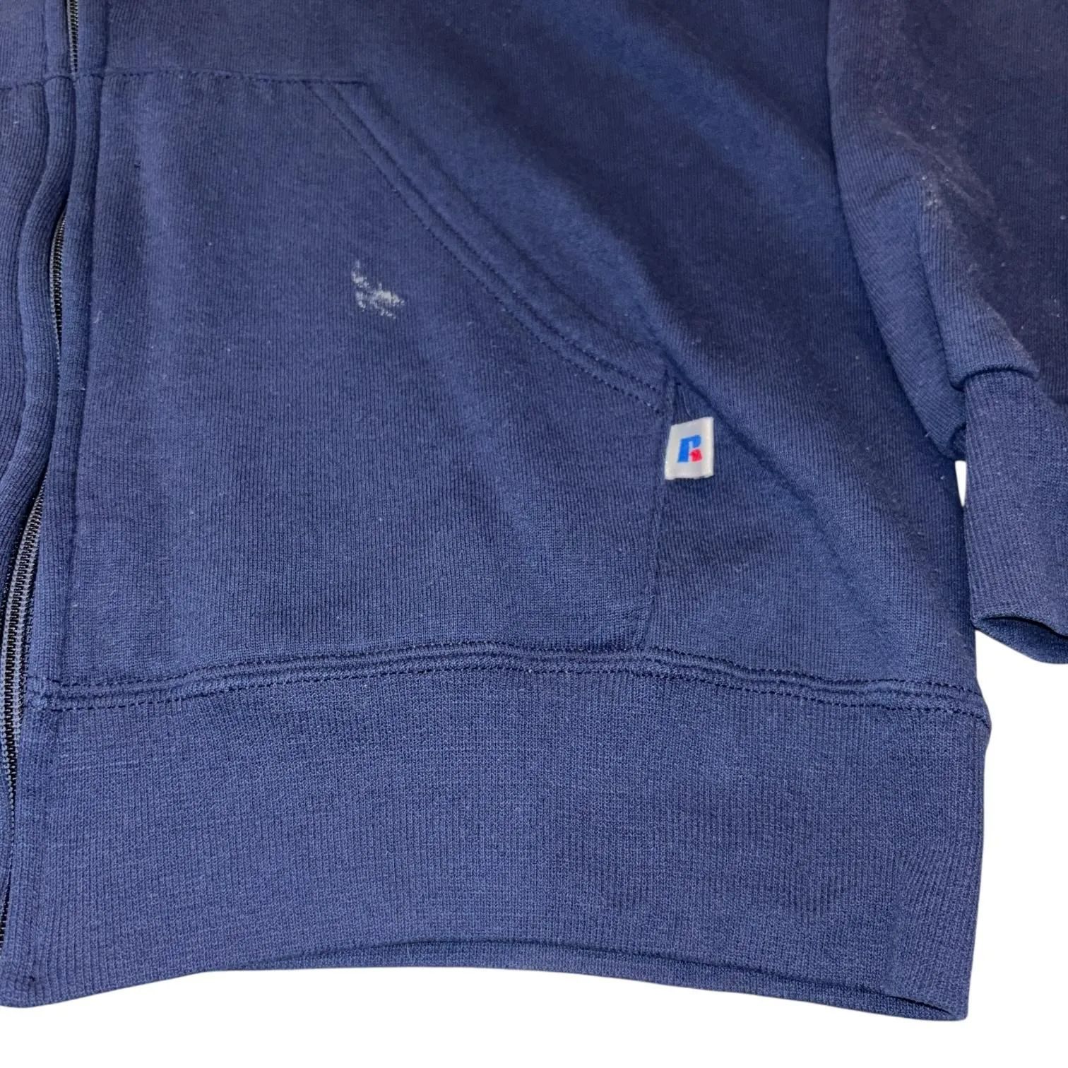 90s メキシコ製 RUSSELL ATHLETIC ZIP UP HOODIE L NAVY ラッセル 