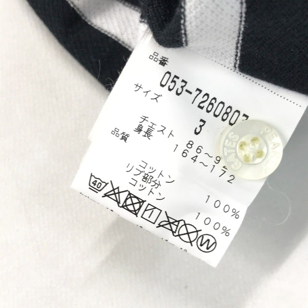 サイズ：3 PEARLY GATES パーリーゲイツ 半袖ポロシャツ ボーダー柄