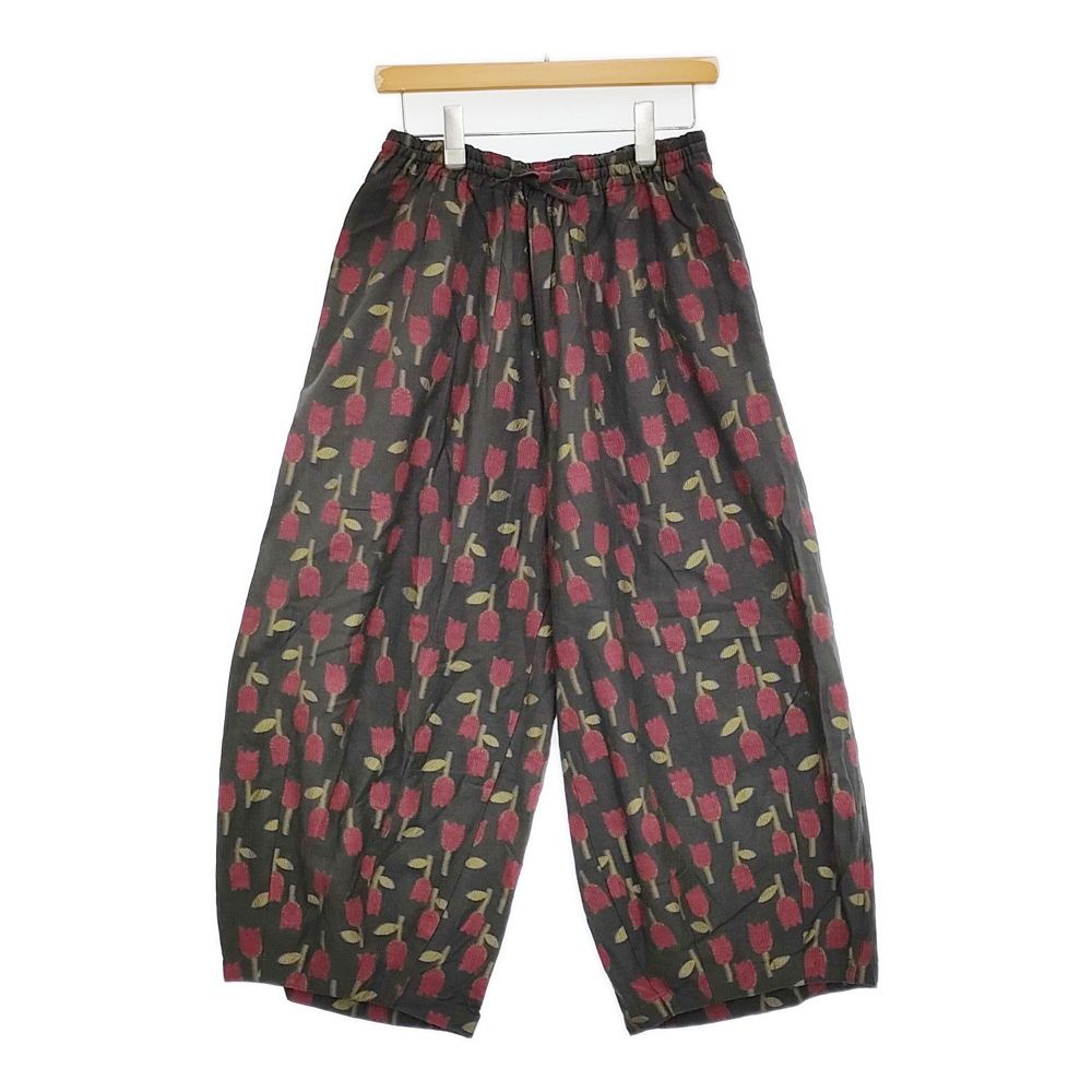 Needles H.D.Pant R|W Tulip Jacquard サイズ1 ヒザデルパンツ 定価40700円 25SS チャコールグレー レッド レディース ニードルス 5-0902M♪