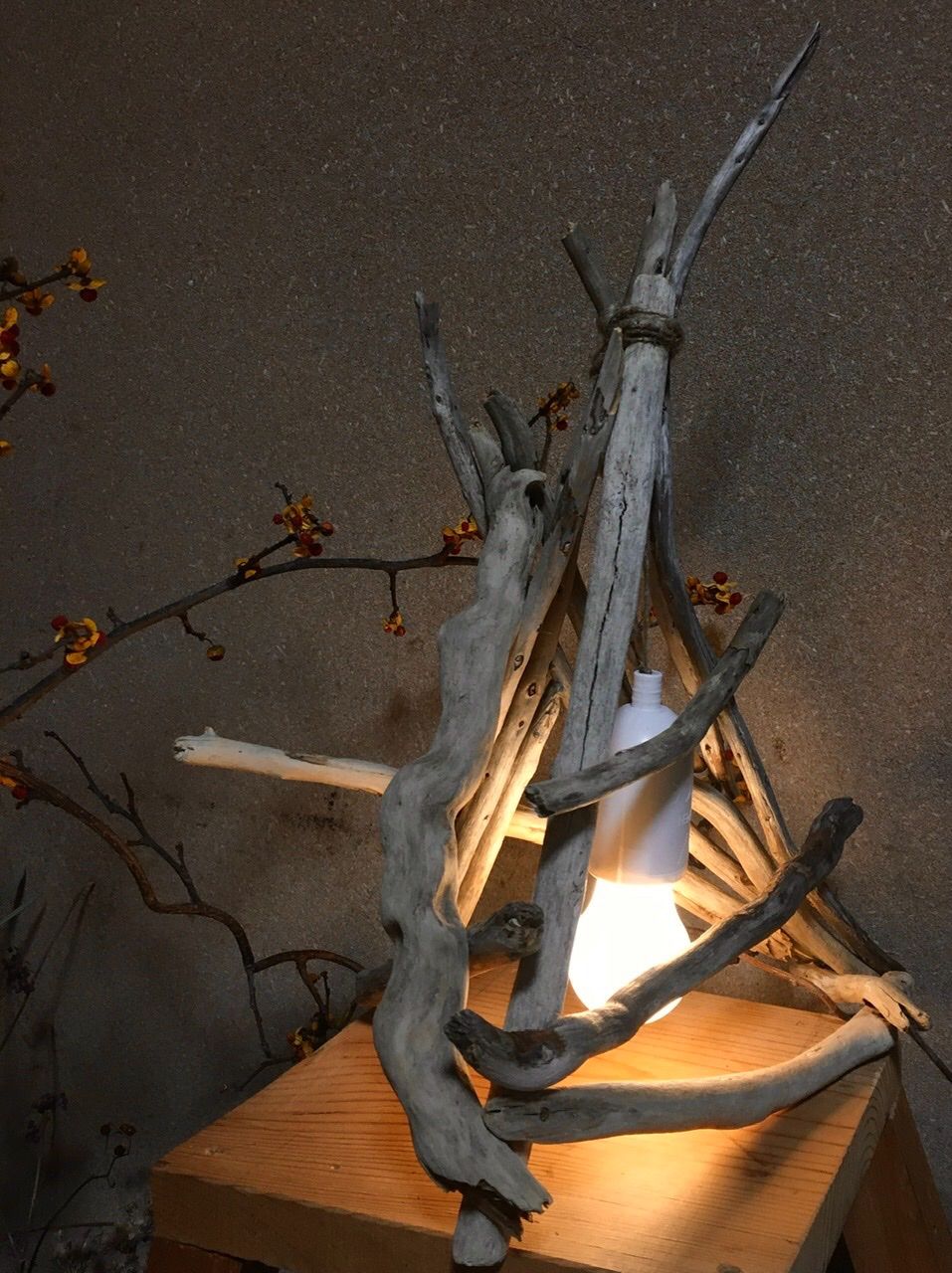 流木インテリア 流木ライト ランプ ランタン キャンプ 流木アート