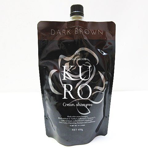 KUROクリームシャンプー 400g 白髪染め（ダークブラウン）