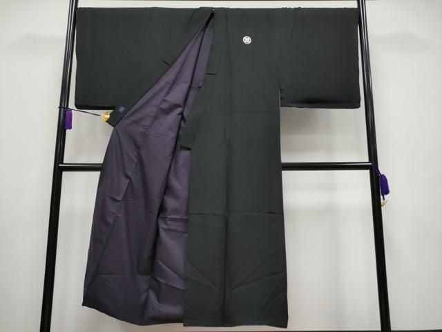 平和屋本店 上 男性 黒紋付 羽織 長襦袢セット キングサイズ 作家物 CYAA3713s5