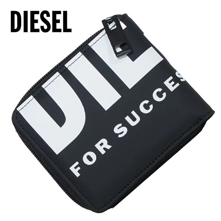 DIESEL 二つ折り財布 X07319 P3188 T8013 コンパクト ブラック 