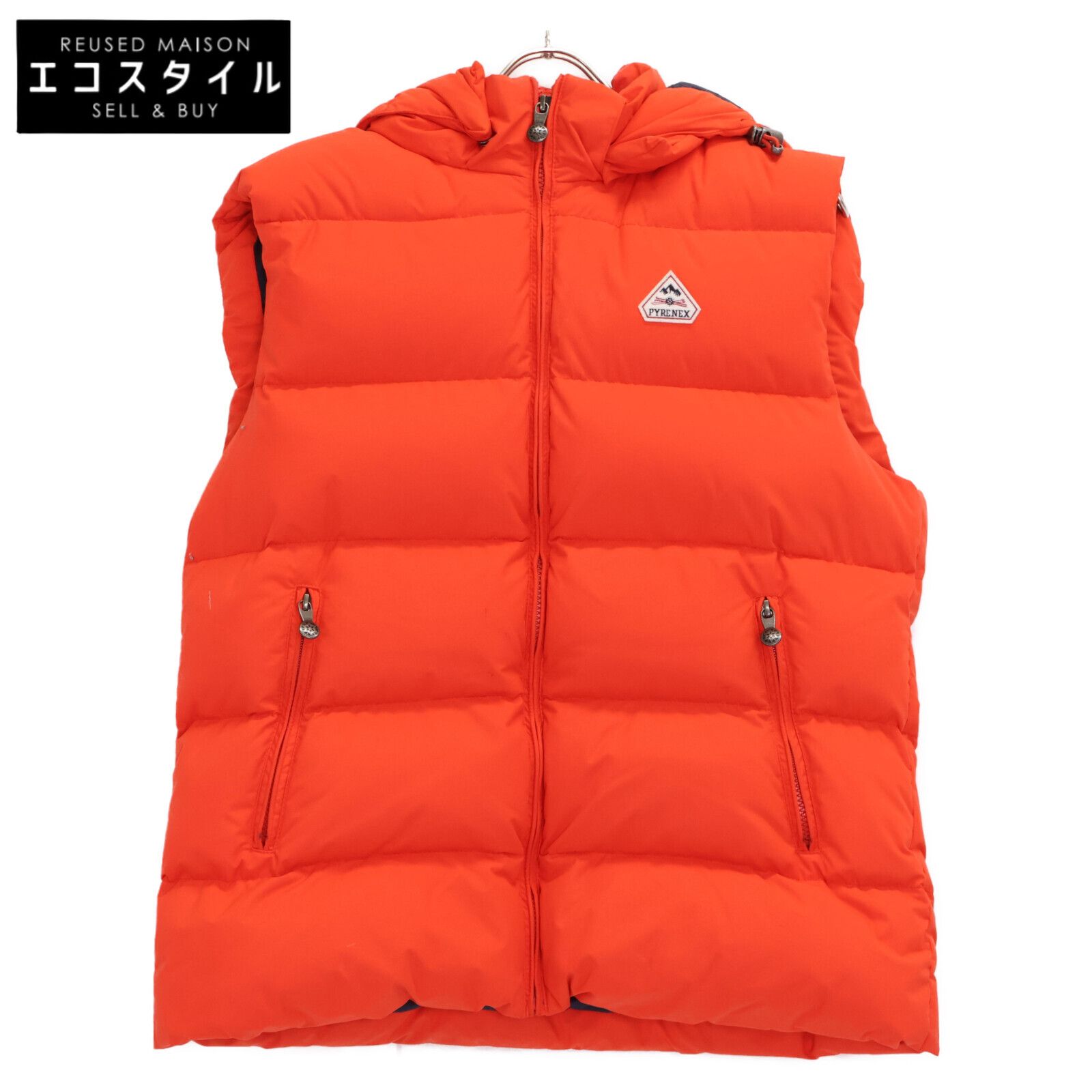 ✟ PYRENEX ピレネックス 正規 HMM022 SPOUTNIC VEST MAT フード付ダウン L