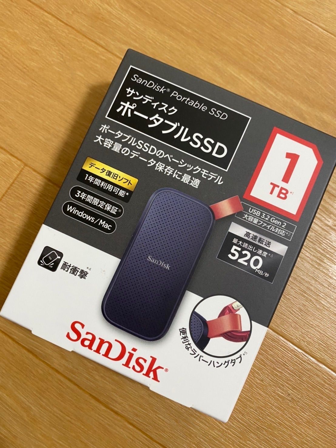 SanDisk SDSSDE30-1T00-J25 ポータブルSSD 1TB