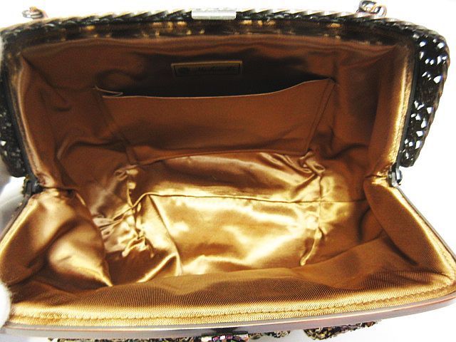 SALE✩.*˚LUMY はしもと ミラー付き ビーズ刺繍 パーティーバッグ タグ