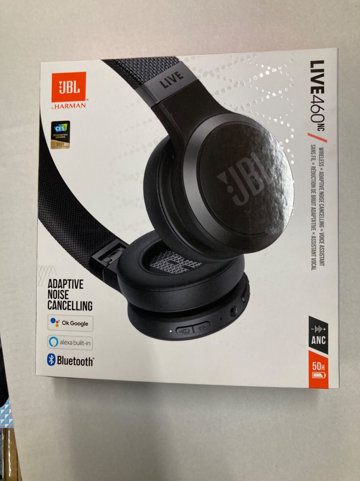 【新品未開封】JBL ワイヤレスヘッドホンJBLLIVE460NC ブラック