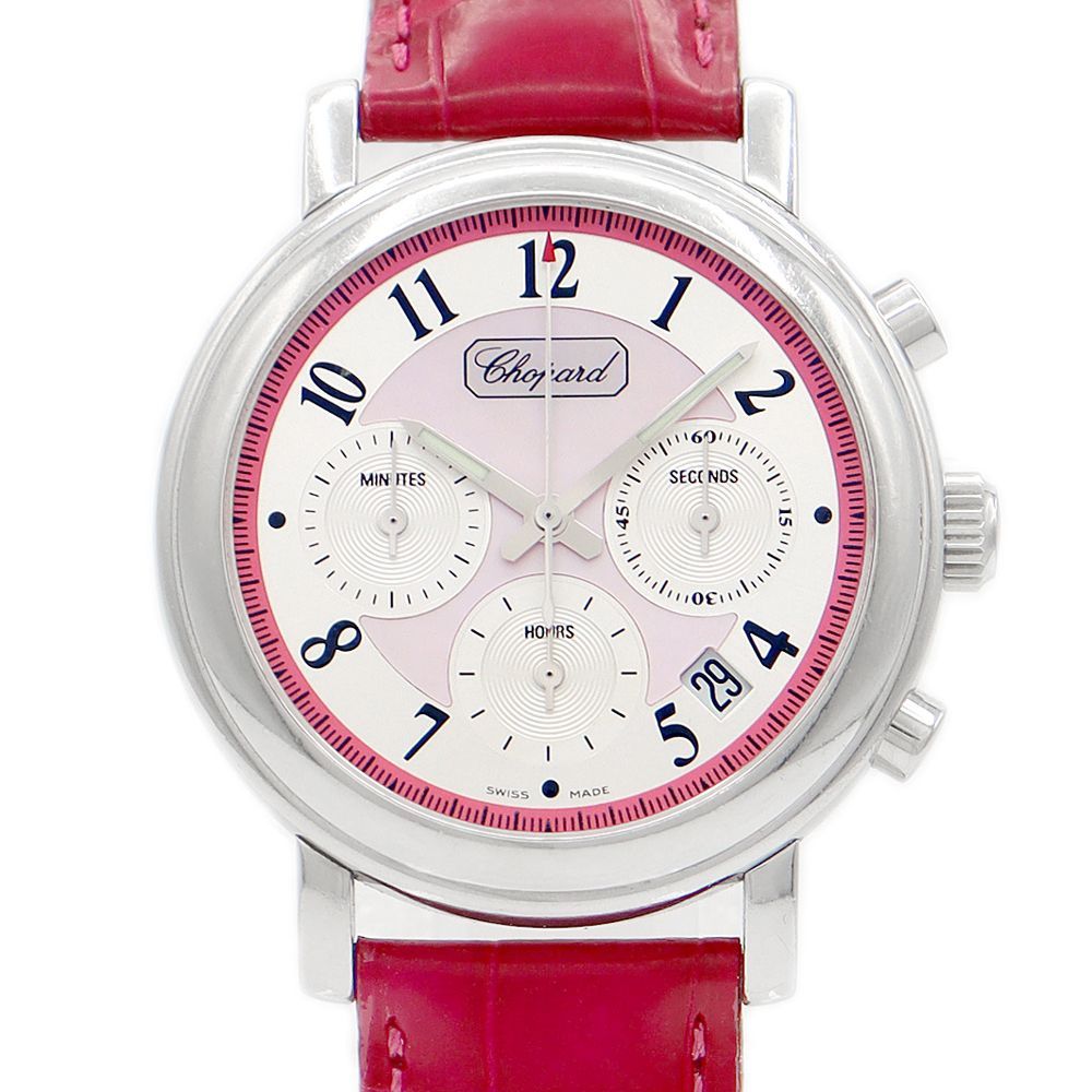 Chopard ショパール ミッレミリア エルトンジョン リミテッドエディション クロノグラフ 8331 ピンクシェル シルバー SS 純正ベルト 純正尾錠 レディース 自動巻き【6ヶ月保証】【腕時計】【中古】 楽天市場】Chopard ショパール ミッレミリア エルトンジョン 2000本
