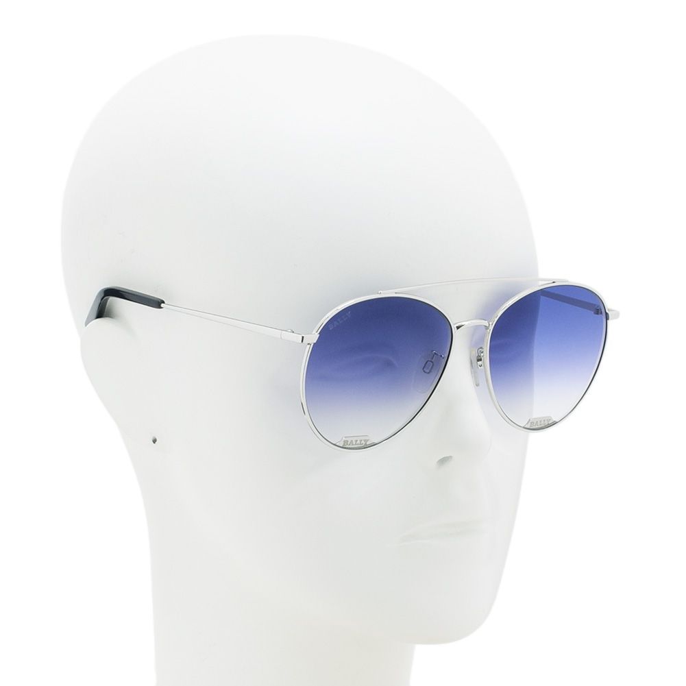 Bally アヒエタ フレム サンクラス BY0016D 18W Bally BY0016 D 18W SHINY RHODIUM 60/16/140 WOMAN Sunglasses