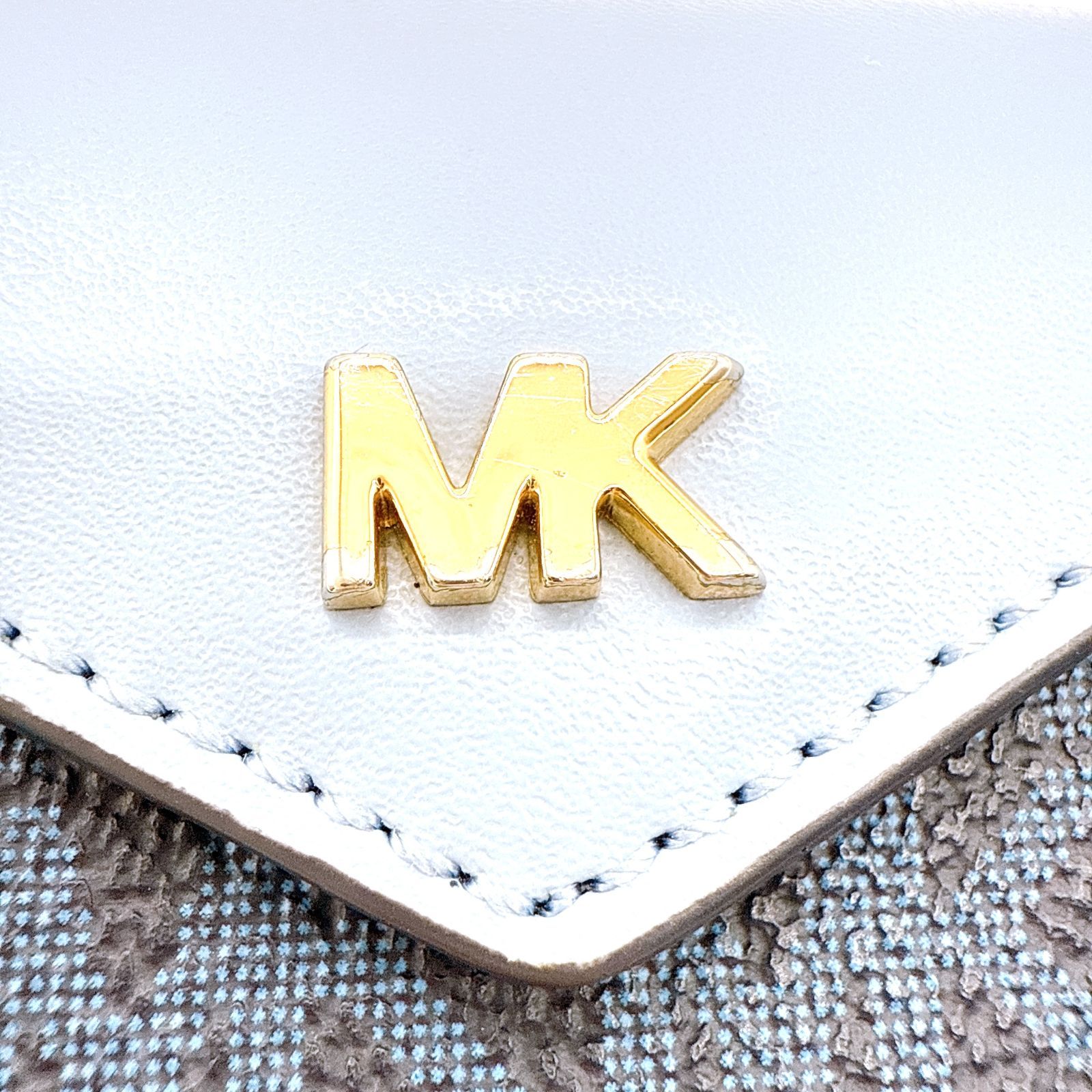 【国内発送】 MICHAEL KORS レディース 三つ折り財布 MICHAEL KORS マイケルコース MK柄 レザー×PVC 三つ折り 財布