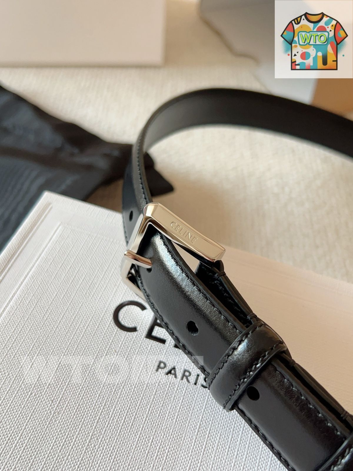 CELINE♡ エレガント チャームレザーベルト CELINE ベルト ELEGANT CHARM 1 エレガント チャーム 45BBQ3A01