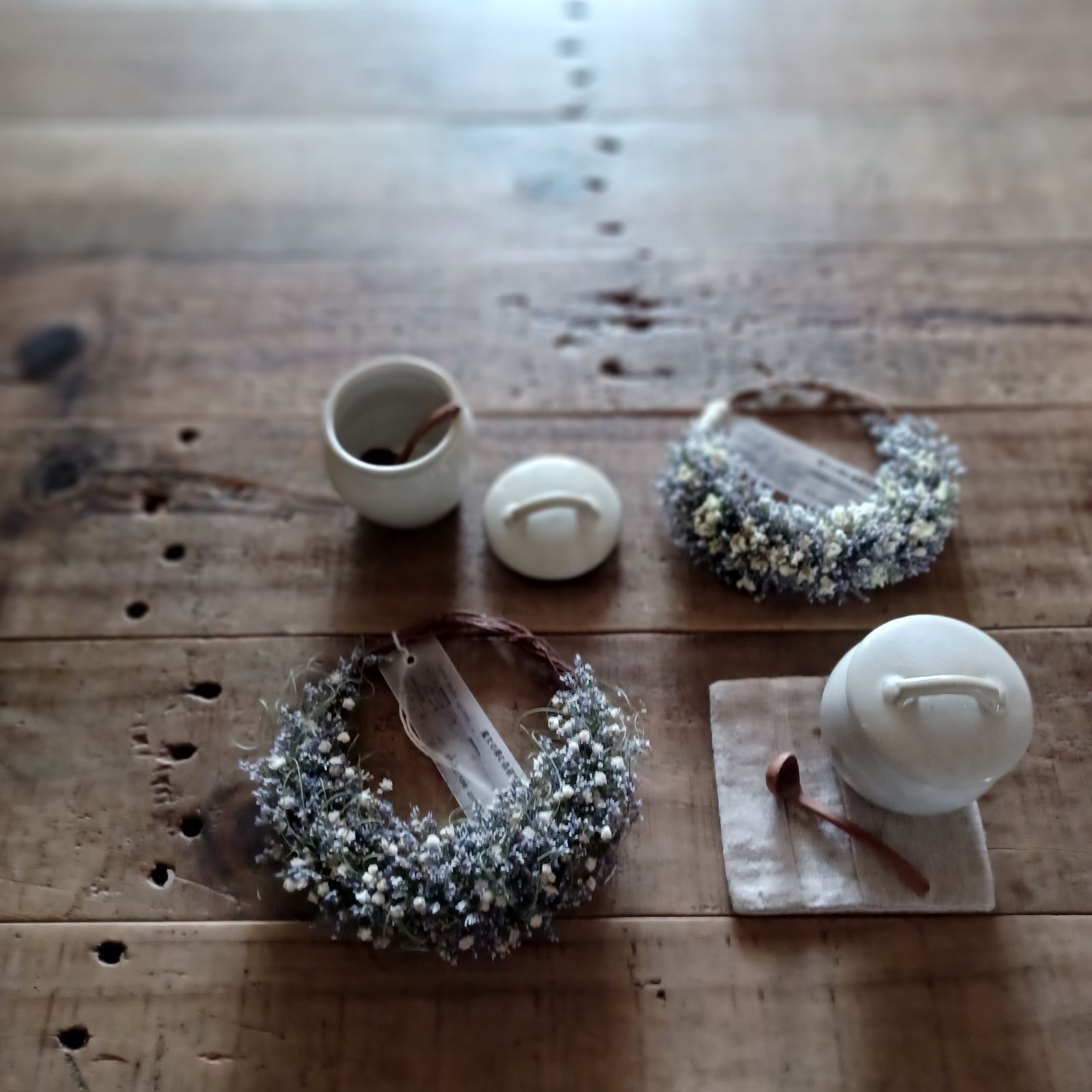 shiturae select 小さな壺 薬味入れ 保存容器 陶器 ミニお玉付き