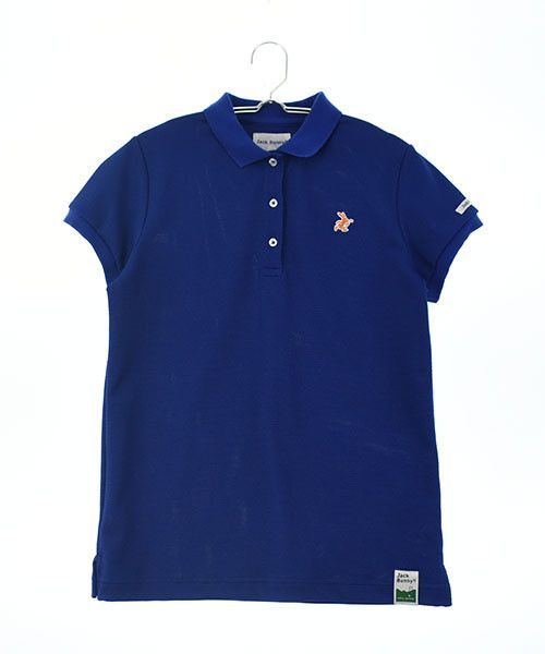 【ワンポイント】ジャックバニー｜レディース｜半袖ポロシャツ｜1｜ブルー｜中古ゴルフウェア