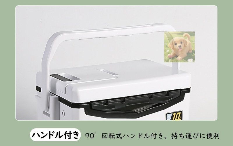 釣り用クーラーボックス 大容量32L 座れる頑丈マッスルボディ 防水 断熱材 ハンドル|水栓|肩ベルト|キャスター付き 釣り 保冷力48h 灰-黒 HRDEVELOPMENT_JP
