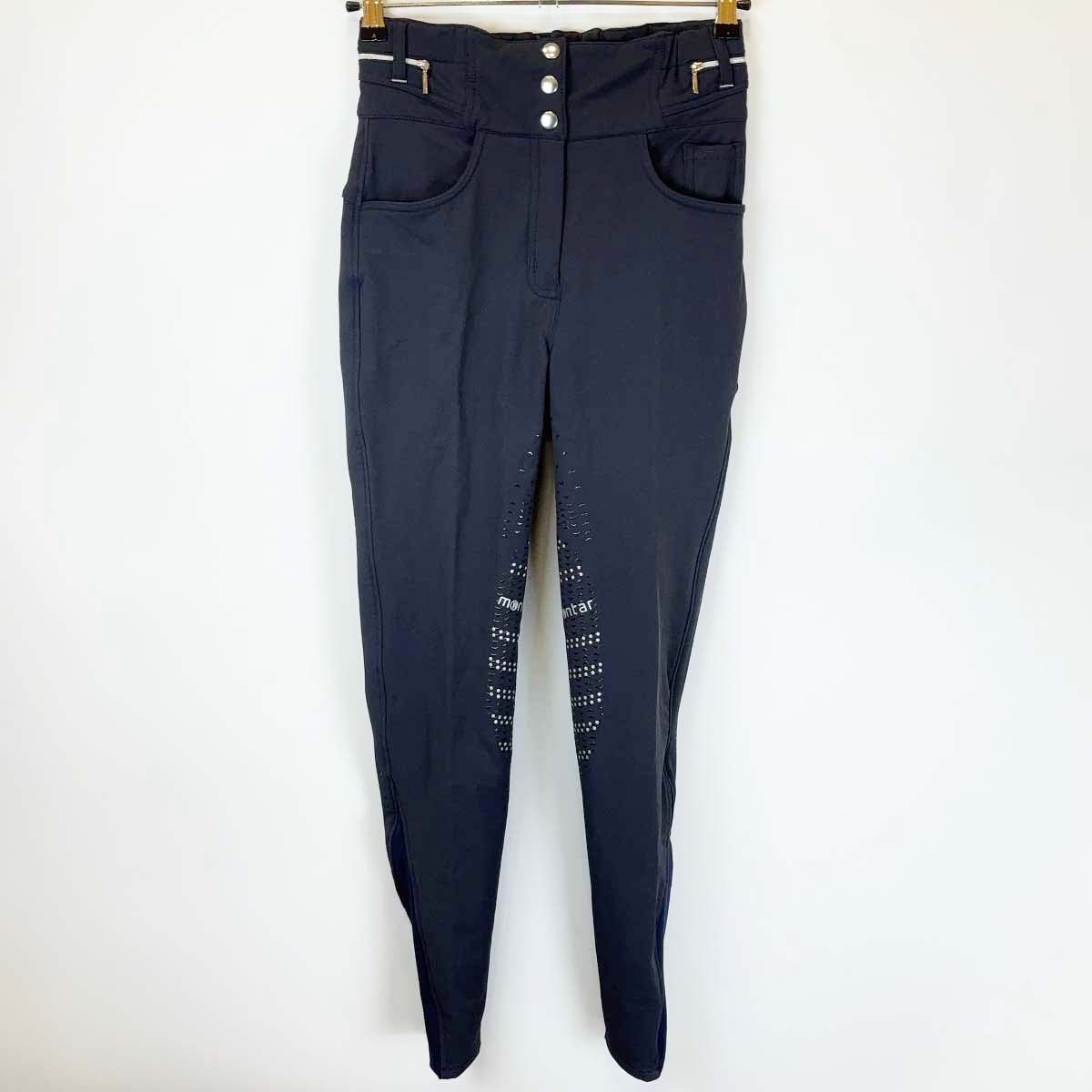 ♥ MONTAR モンター Evelyn フルグリップ キュロット 38 ブラック レディース 乗馬 馬術