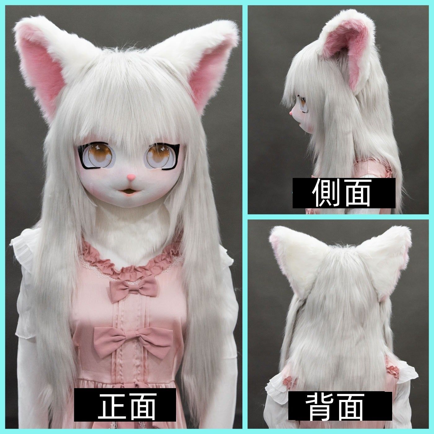 ケモノ着ぐるみ ヘッド fursuit コスプレ 猫ちゃん kigurumi コスチューム ztb15