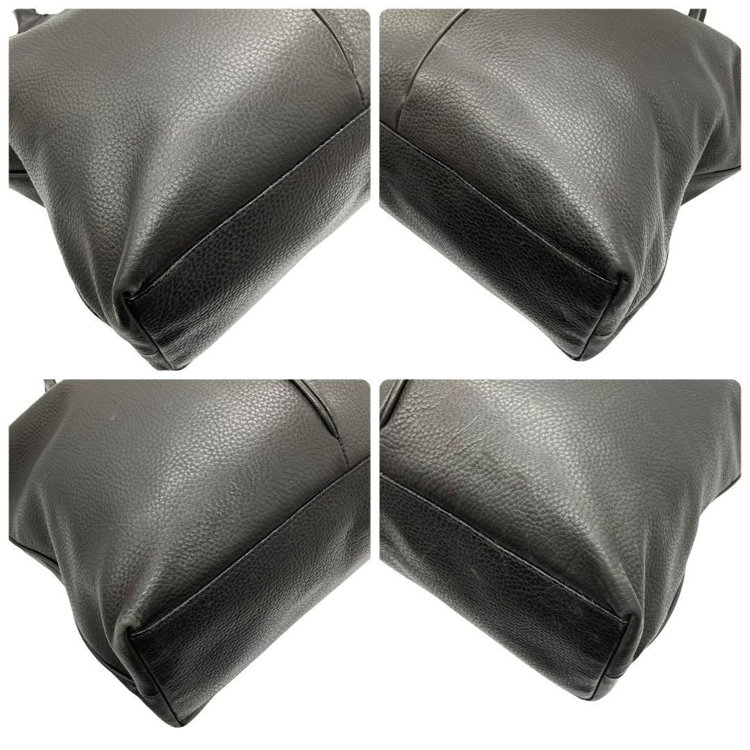 期間限定価格商品 FALORNI 1948 良品 UOMO ダークグレー シボ革 トートバッグ バッグ