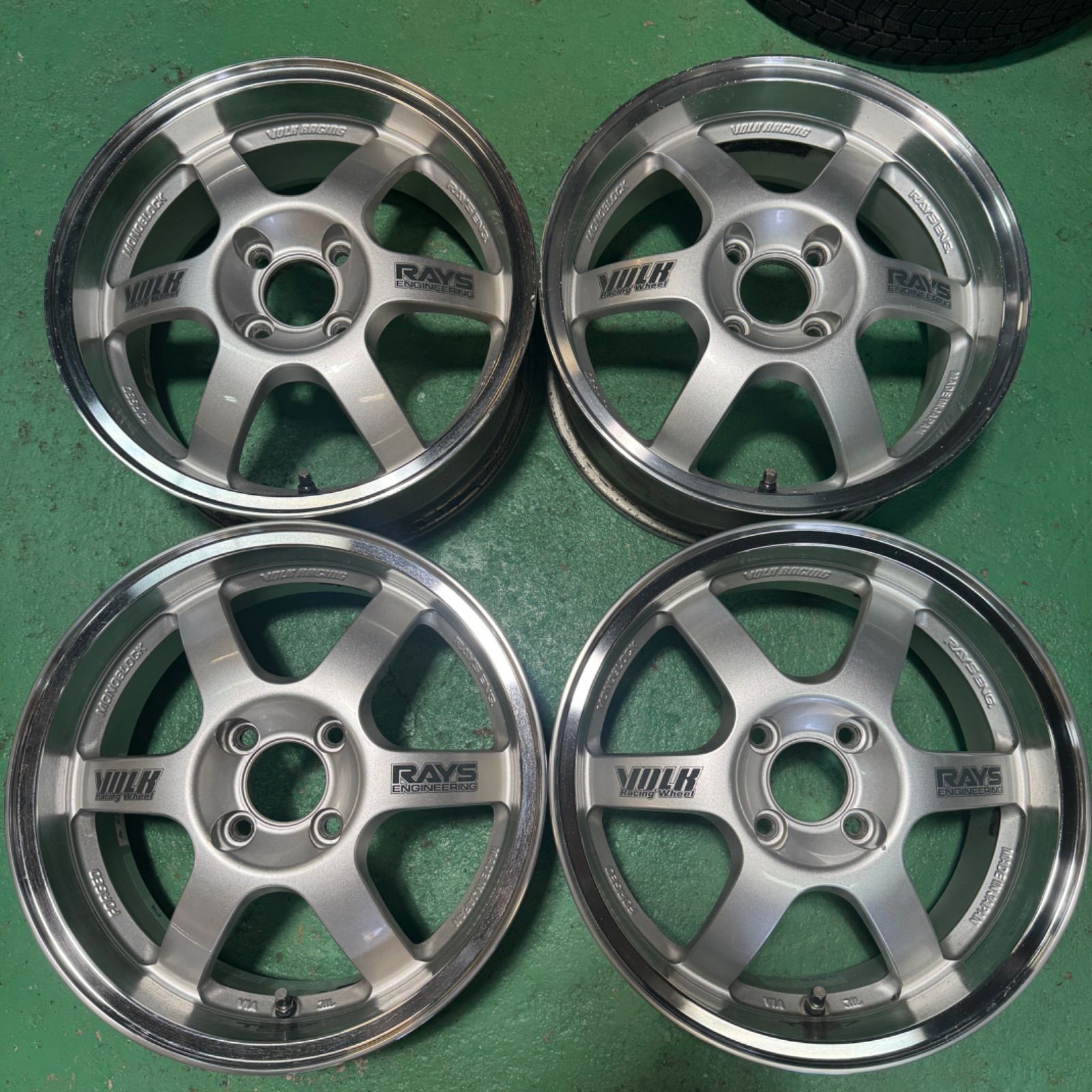 RAYS TE37 CUP 15インチ 6.5j 43 PCD100 シルバー コンパクトカー レイズ 軽量 鍛造