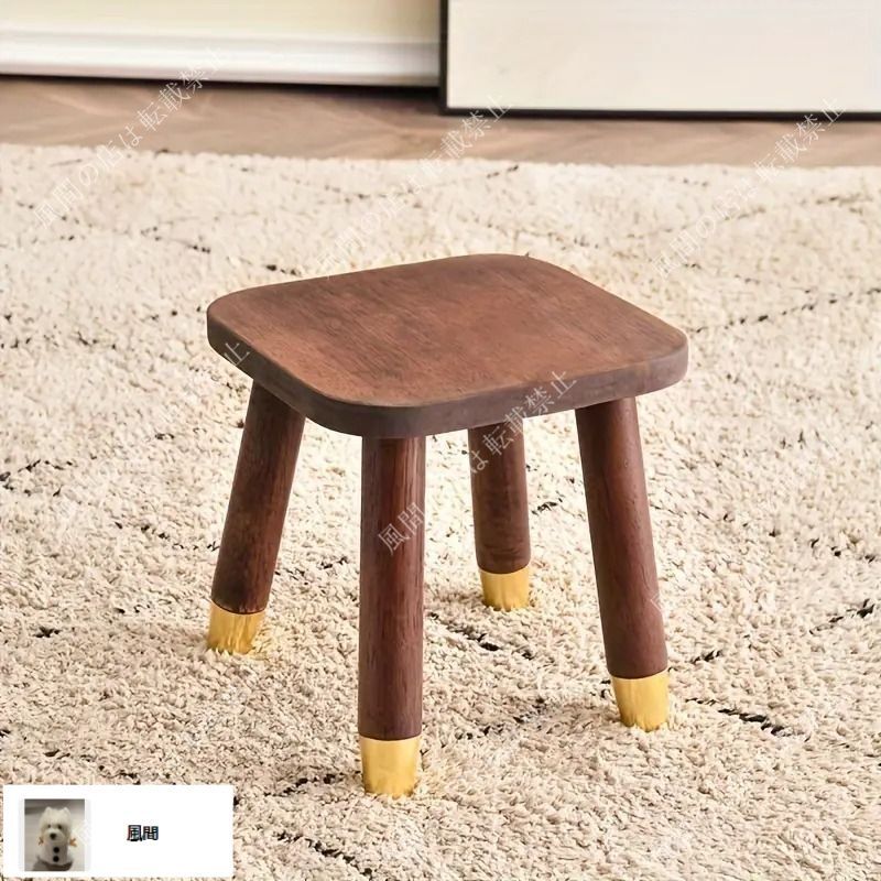 新品・未使用】木製スツール 椅子 ロースツール 低い椅子