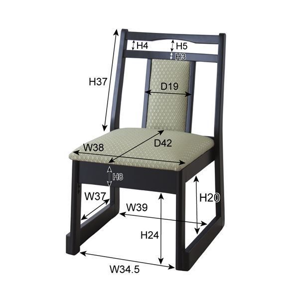 〔2脚セット〕 お座敷チェア パーソナルチェア 約幅46cm グリーン BC-335GR スタッキング 和風 料理店 店舗 冠婚葬祭