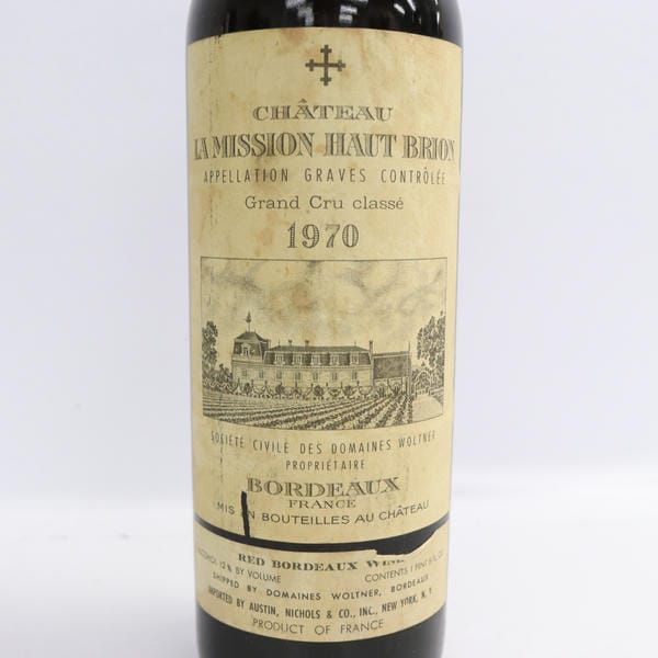 【パーカーポイント 92点】 シャトー・オー・ブリオン 1970 セラー保管品 パーカーポイント 92点】 シャトー・オーブリオン 1970 セラー保管