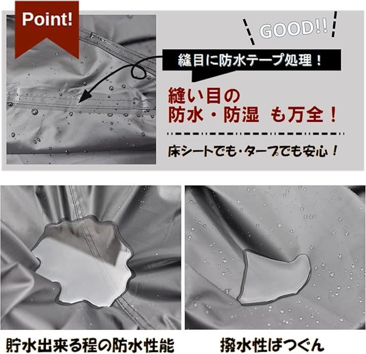 iBeamed ５角形 グランドシート ペンタゴンタープ キャンプ フットプリント ブラック 大判 OLIVEOS_COM_TR