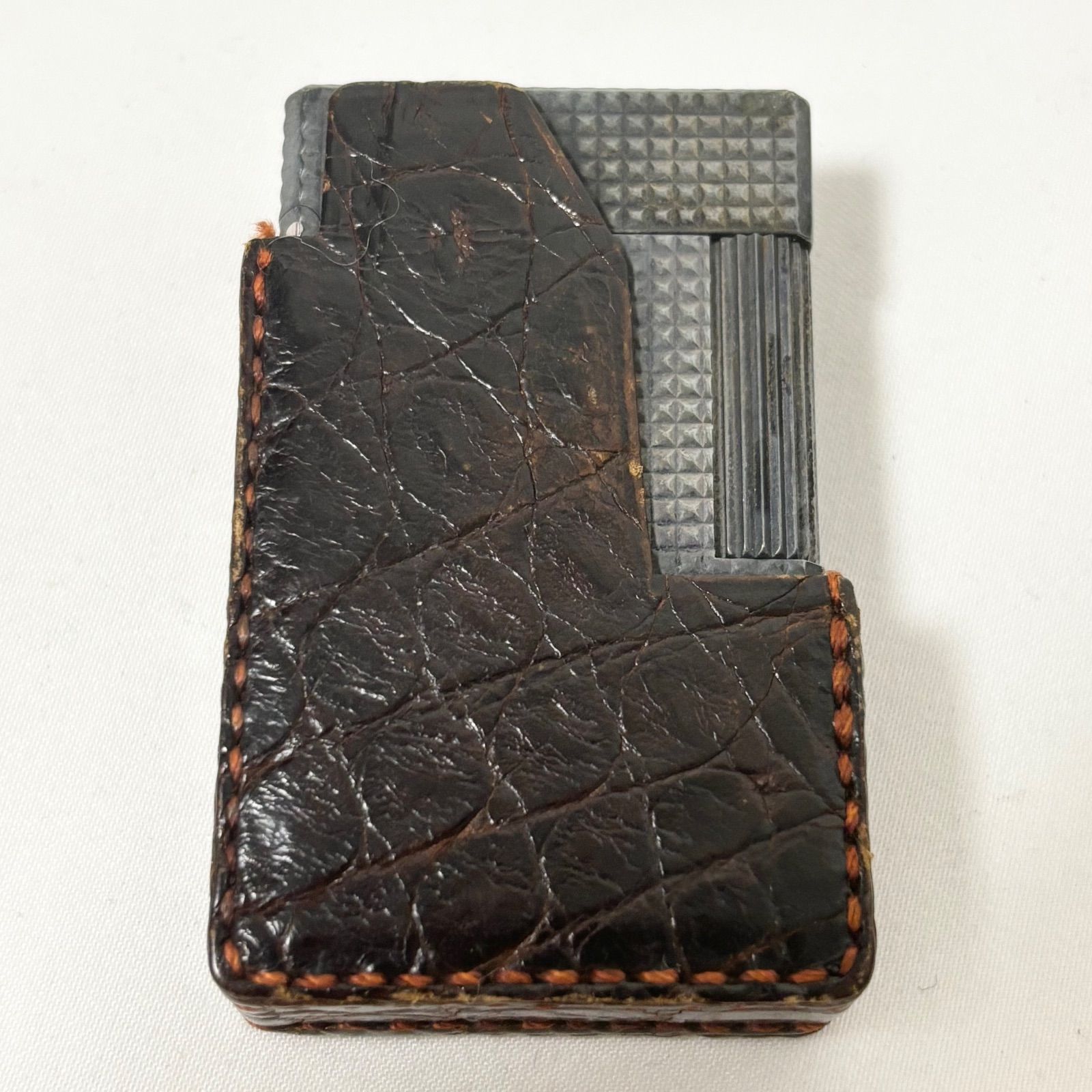 S.T.Dupont エステーデュポン ガスライター 煙草 喫煙具 シルバー 着火未 喫煙グッズ フランス製 ケース付き