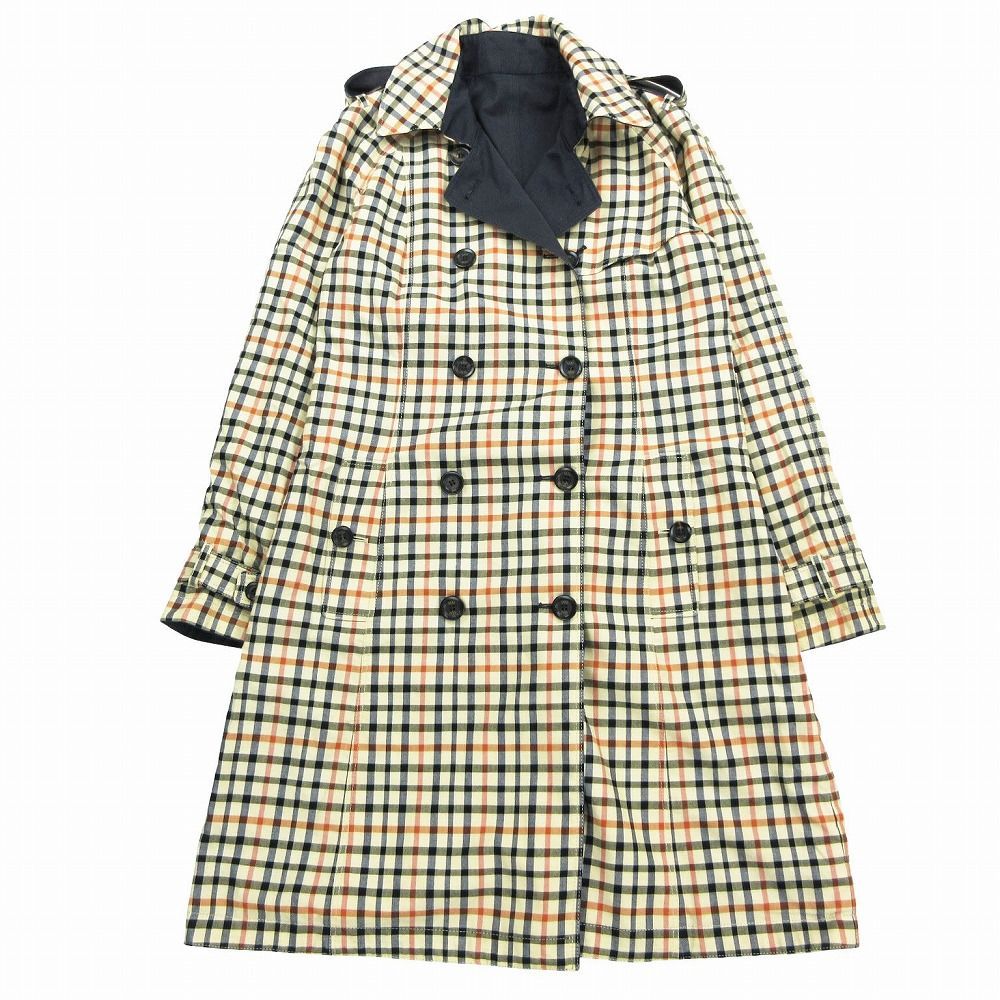 ジュナJyuna physisロングトレンチMラムレザー羊革ラビットファー