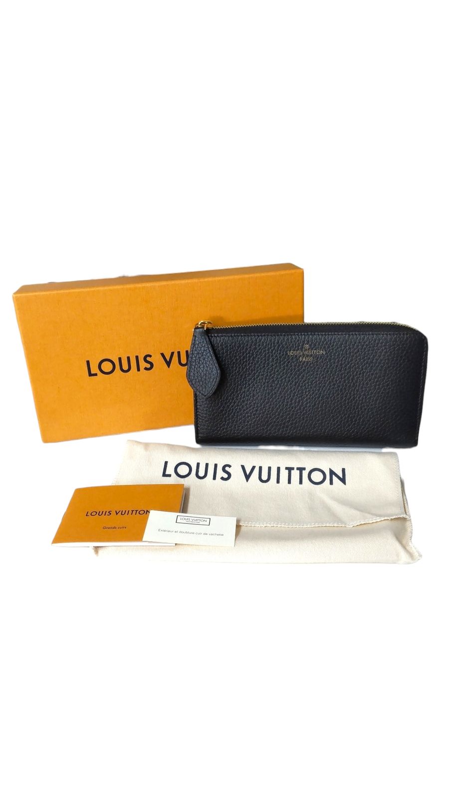 【未使用品】 ルイ・ヴィトン LOUIS VUITTON トリヨン ポルトフォイユ コメット M68582 ブラック レザー レディース 長財布 箱あり A57008RK