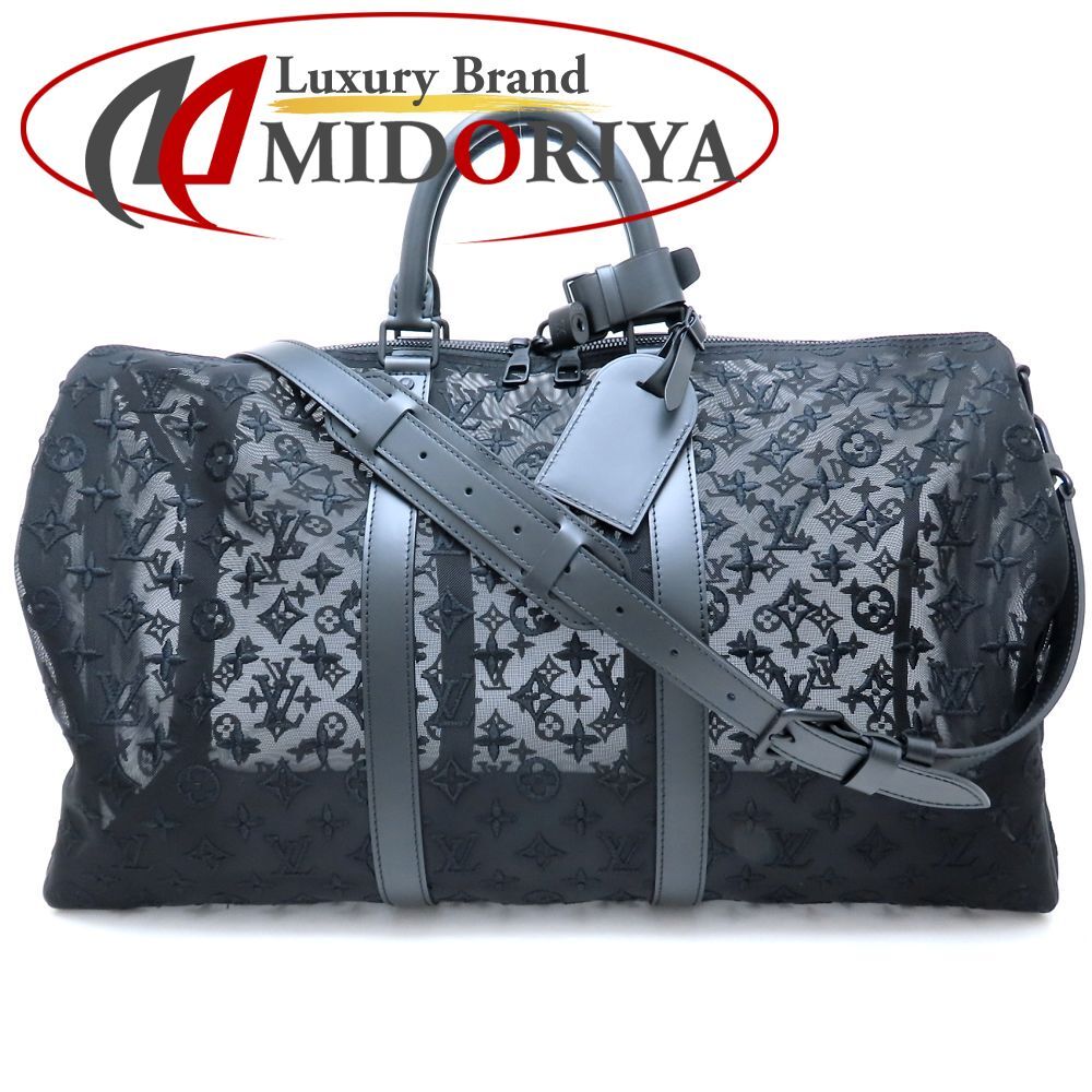 LOUIS VUITTON ルイヴィトン モノグラム シースルー キーポルバンドリエール50 M53971 ボストンバッグ ブラック メンズ ユニセックス|352735