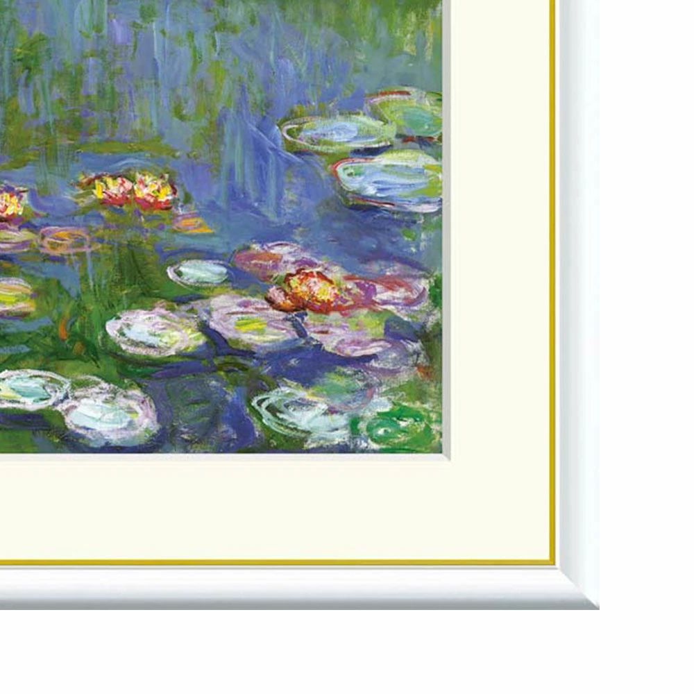 モネ 「睡蓮」 F6号 高精彩工芸画＋手彩入り 額付き 複製画 作品