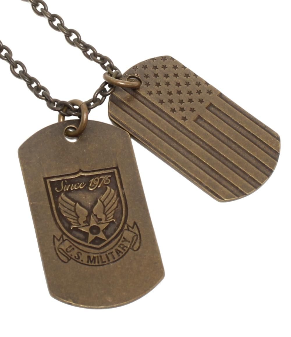 AVIREX 50周年 ハーフ ドル ドッグタグ ネックレス ❤️美品