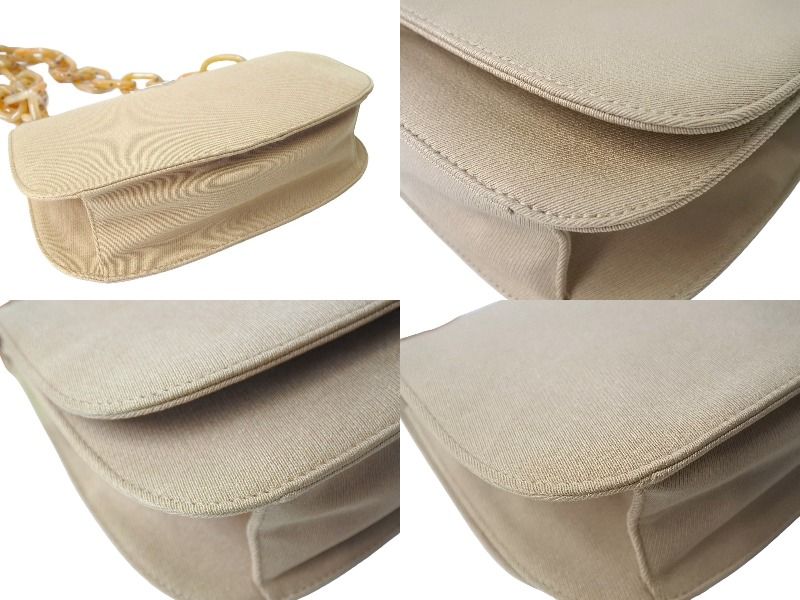 PRADA プラダ プラチェーン ショルダーバッグ B6436 べっ甲柄 ベージュ