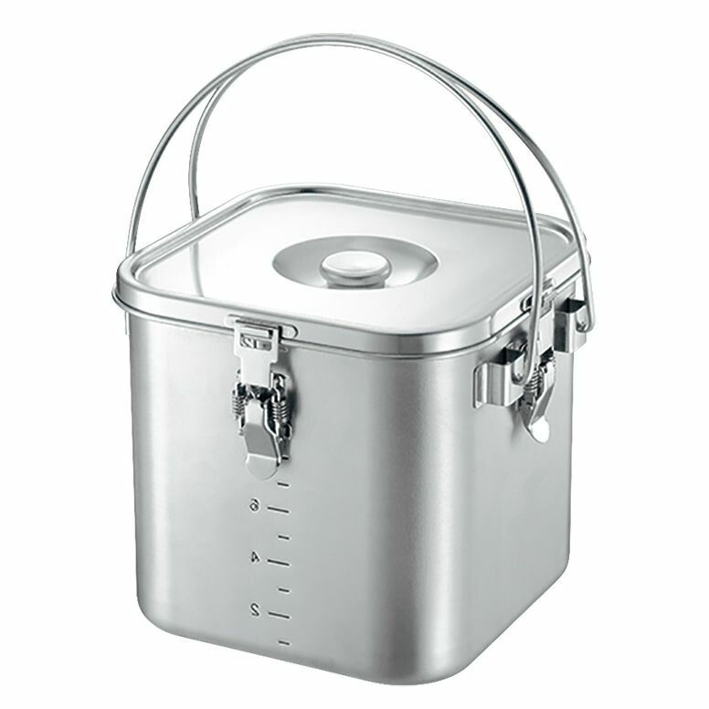 本間製作所 KO 19-0電磁調理器対応角型給食缶 目盛付 22cm 9.4L 1点