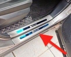 トヨタ RAV4 サイド ステップ ガーニッシュ カバー カスタム パーツ 外側 ブラック シルバー 4P