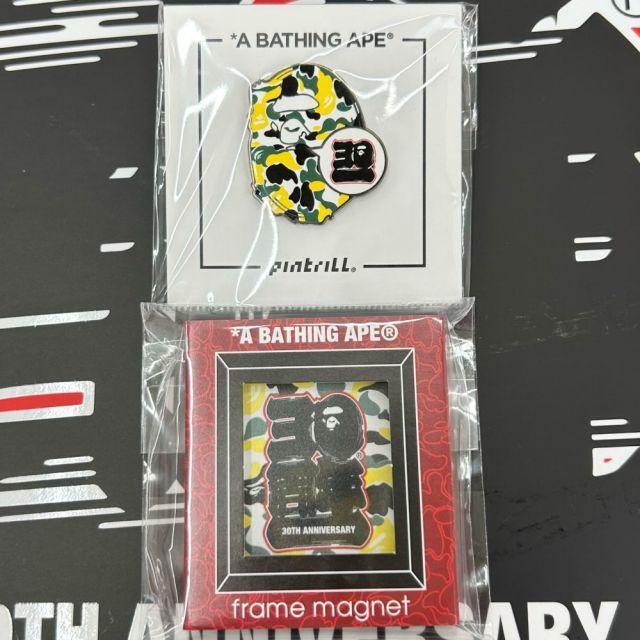 A BATHING APE 30TH ANNIV. APE HEAD TEE SET BAPE STORE 大阪