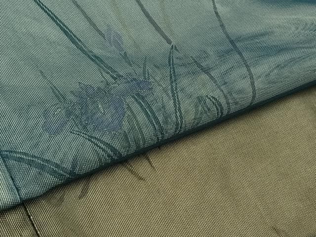 平和屋着物▽訪問着 無双 紗袷 紗×紗 草花文 金彩 正絹 逸品  