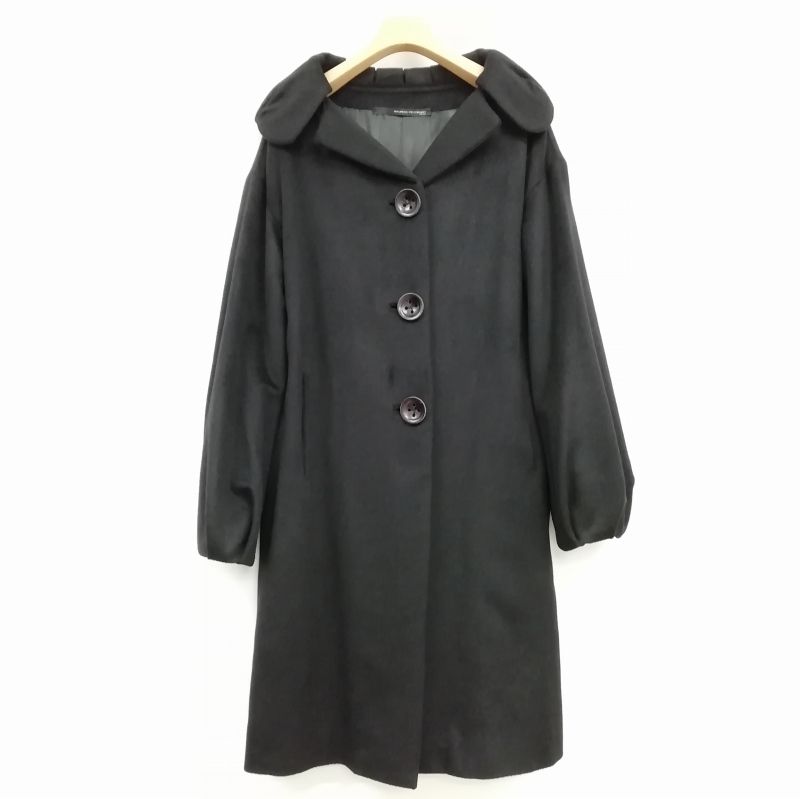 【美品】マウリッツォペコラーロ/40 ノーカラーコート マウリッツィオペコラーロ MAURIZIO PECORARO カシミヤ ロング コート