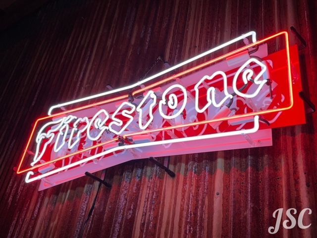 ファイヤーストーン 看板 Firestone 76cm ガレージ 世田谷ベース 1点限り】ファイヤーストーン 看板 Firestone ビンテージ 特大