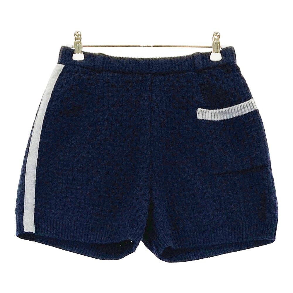 サイズ：36 ARCHIVIO アルチビオ ; A817033 ニット ショートパンツ ワッペン  ネイビー系 [240101367155]# ゴルフウェア レディース ストスト