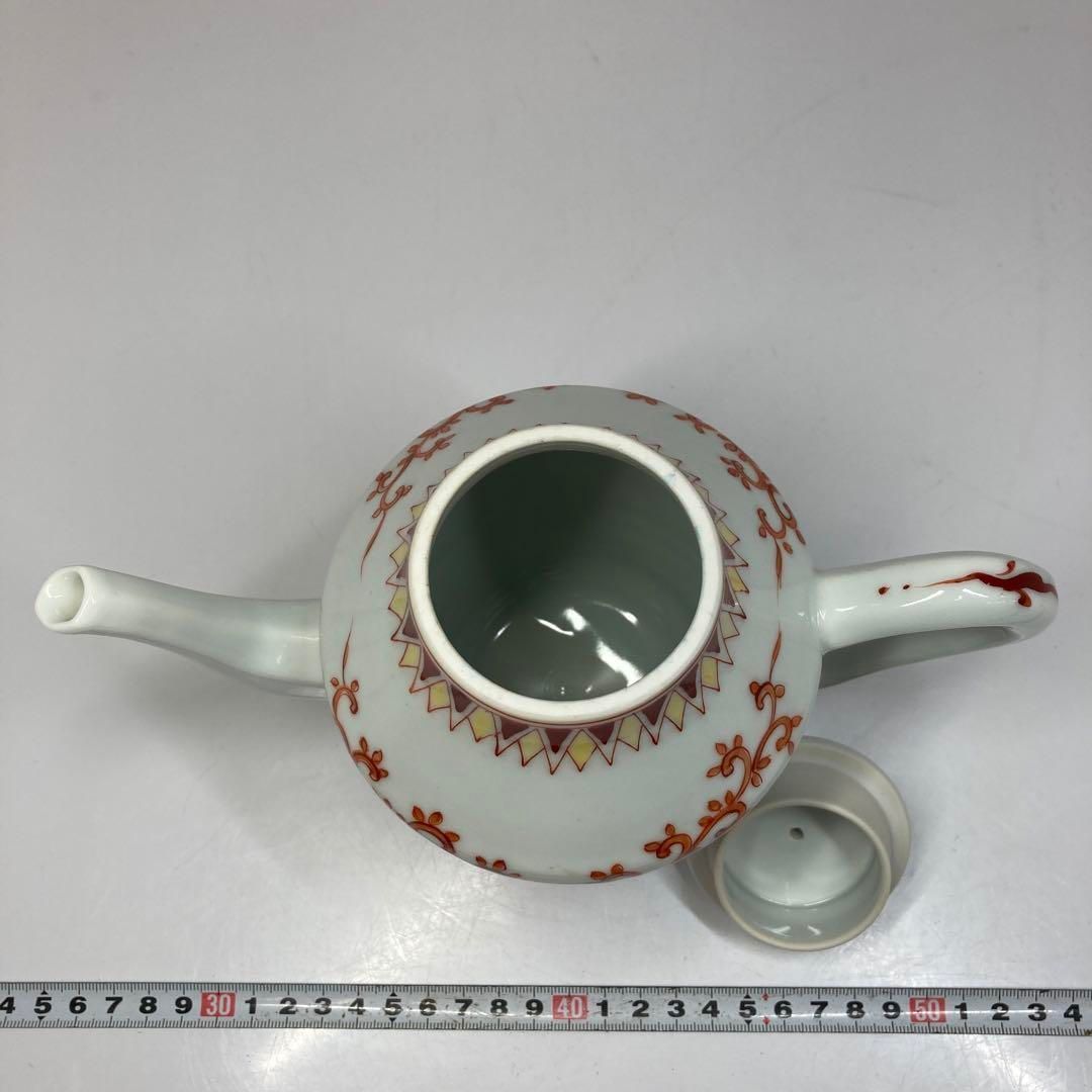  平安和峰 赤絵水次 横幅20㎝ 東Y 5 1102 タニチ 皿 食器