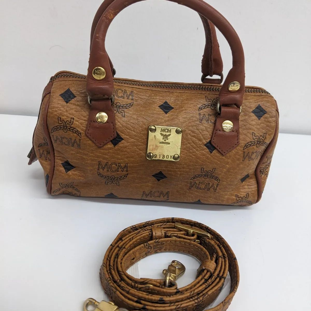MCM エムシーエム ヴィセトス柄 2WAY ショルダー ミニボストン