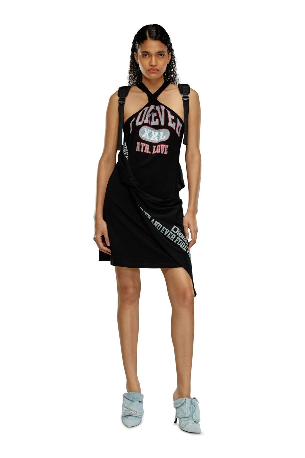 Diesel ディーゼル レディース ドレス D-ZELIE A129530WHAF M ブラック 9XX