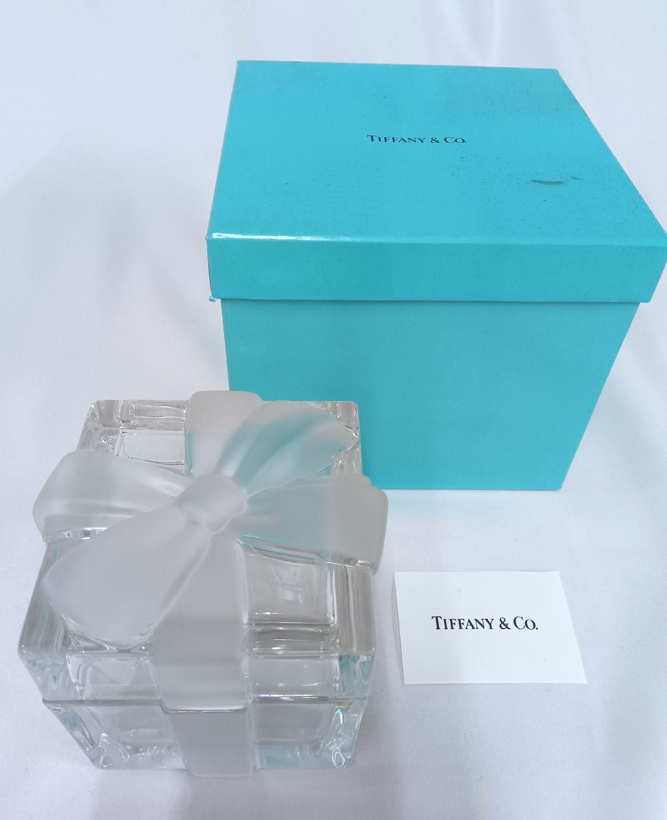 【Tiffany】ティファニー　クリスタル ボウ ボックス　　068 Tiffany】ティファニー クリスタル ボウ ボックス 068 - メルカリ